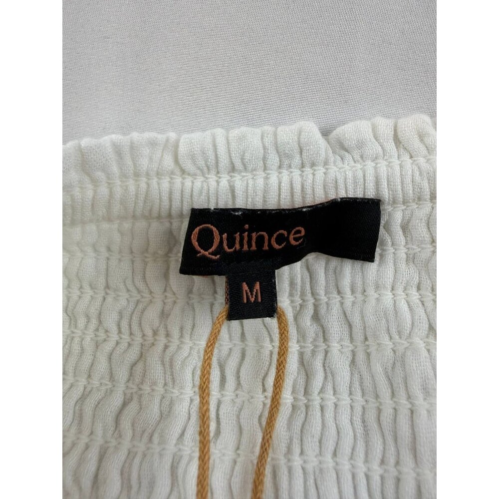 NWT Quince 100% Organic Cotton Gauze Smocked Maxi Skirt Size M - Picture 6 of 10